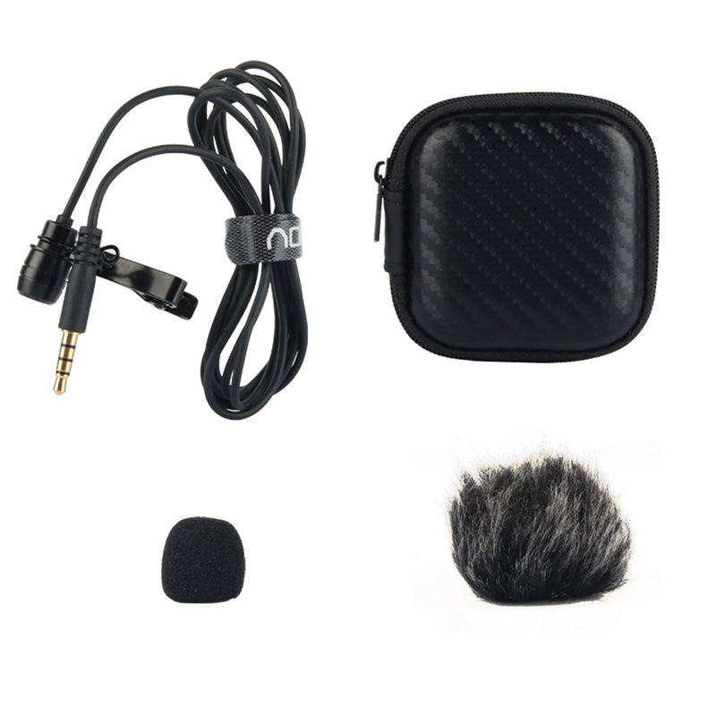 Fomito Micmov Professional Lavalier Lapel Microphone Omnidirectional Condenser Recording Mic