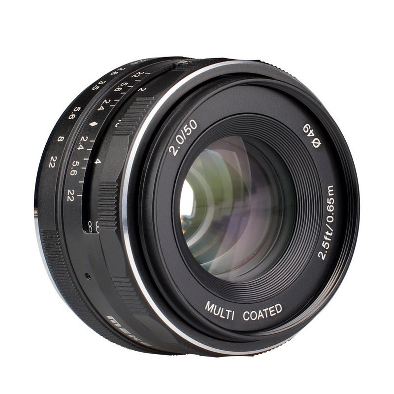 Meike 50mm f/2.0 Manual Focus Fixed Lens for Olympus M43 Digital Cameras ( EM1,M,M10,EP5,EPL3,PL5,PL6,PL7,PEN-7 etc) - FOMITO.SHOP