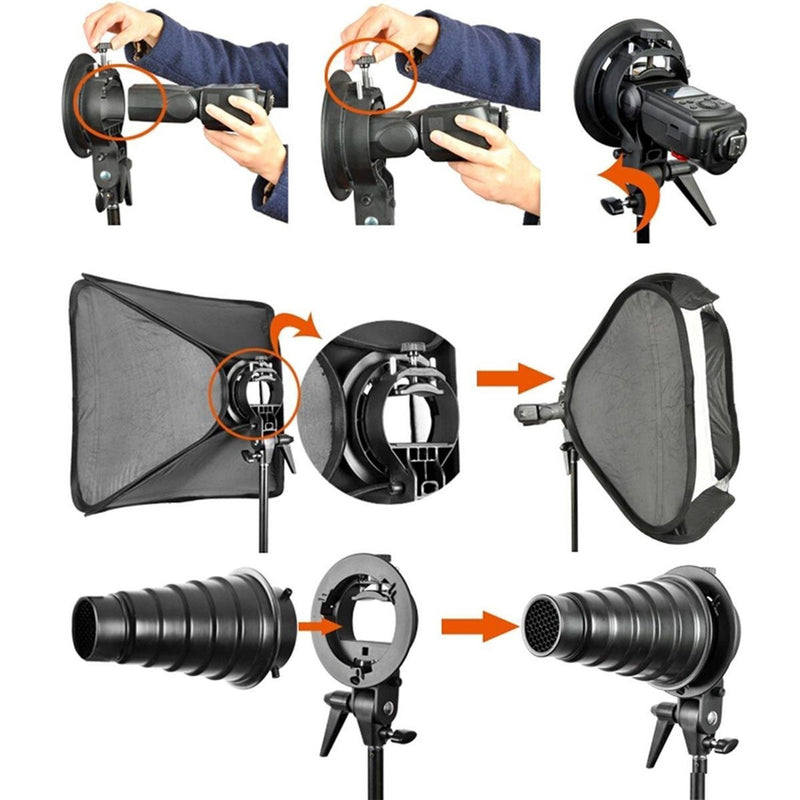 Godox Pro Floading Adjustable 80cm x 80cm Flash Soft Box Kit with S-Type Bracket - FOMITO.SHOP