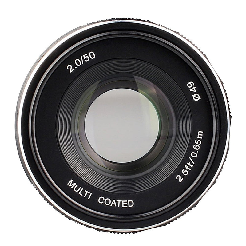 Meike MK-50mm F2.0 Large Aperture Manual Focus Lens for Canon-EF-M EOS M1/M2/M3 - FOMITO.SHOP