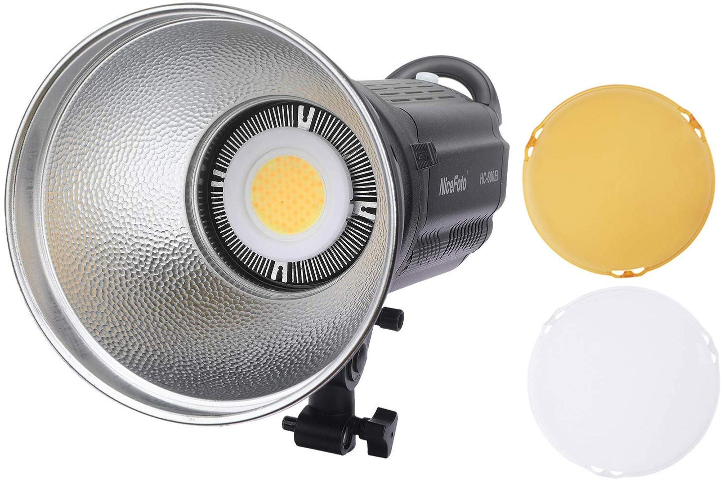 NiceFoto HC-600B 60W Daylight COB LED Video Light 3200K/5600K with Color Filters