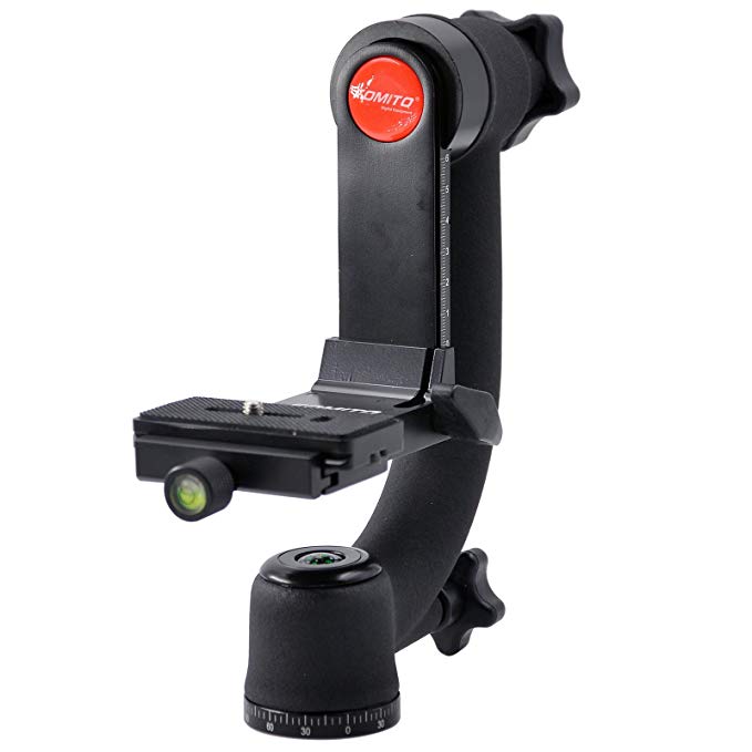 Fomito 360 Panoramic Gimbal Tripod Ball Head with Arca Swiss Quick Release Plate for Camera GoPro