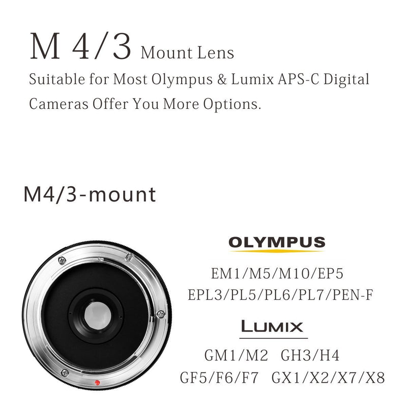 Meike 50mm f/2.0 Manual Focus Fixed Lens for Olympus M43 Digital Cameras ( EM1,M,M10,EP5,EPL3,PL5,PL6,PL7,PEN-7 etc) - FOMITO.SHOP