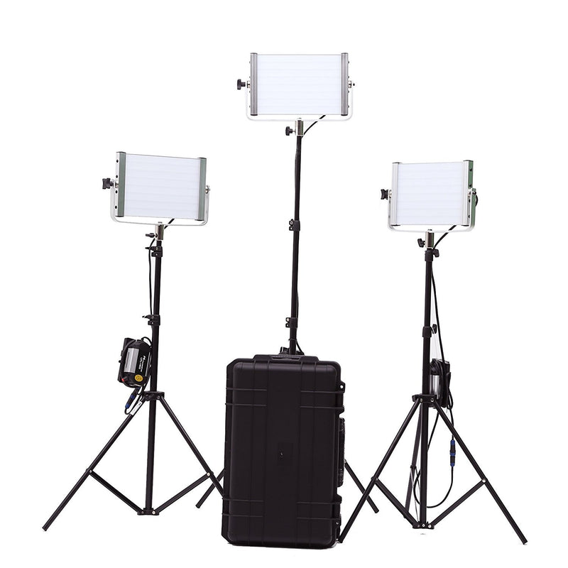 FalconEyes LPL-1602T-K3 Professional LED Light Studio Kit / V-mount for outdoor use - FOMITO.SHOP