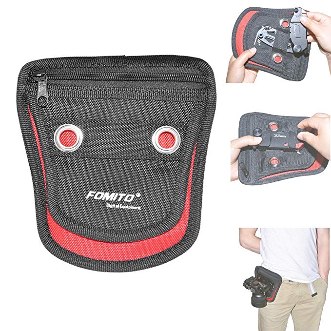 Fomito-K1-01 Camera Clip Pad + Rain Cover Black for Capture Camera Clip-F0046