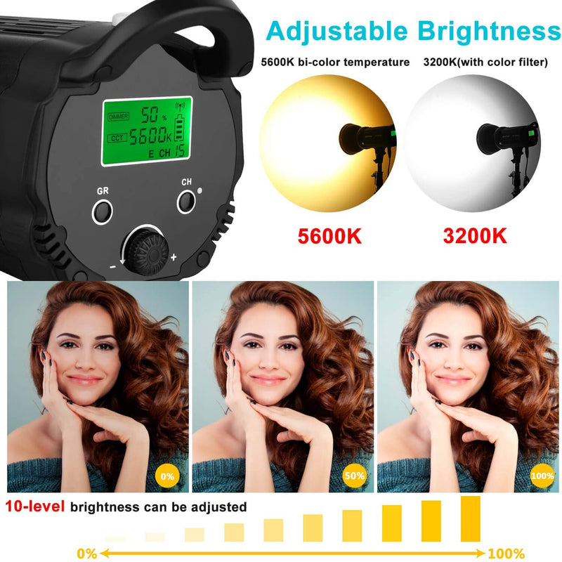 NiceFoto Multiple Scenario Mode LED Video Light HC-1000SB LED Daylight COB with Bowens Mount