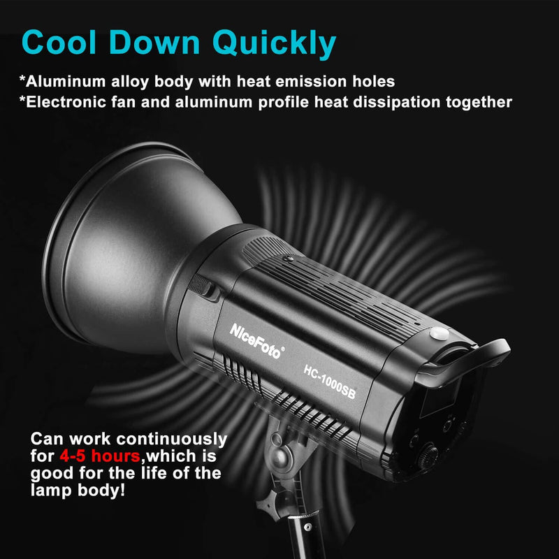 NiceFoto Multiple Scenario Mode LED Video Light HC-1000SB LED Daylight COB with Bowens Mount