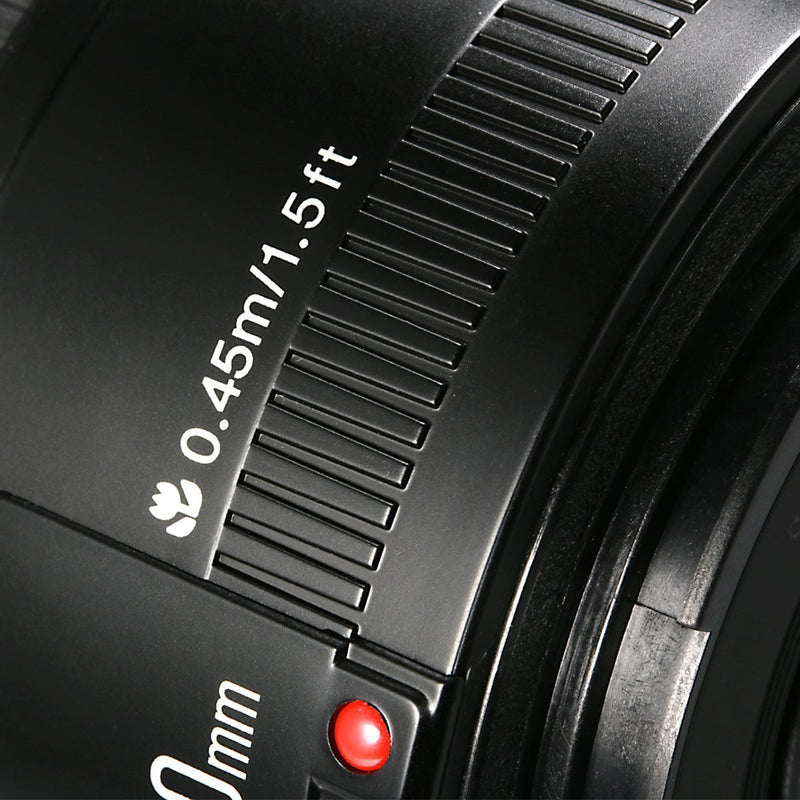 Yongnuo YN 50mm F/1.8 AF/MF Large Aperture Auto Focus Lens for Canon EF Mount EOS Camera - FOMITO.SHOP