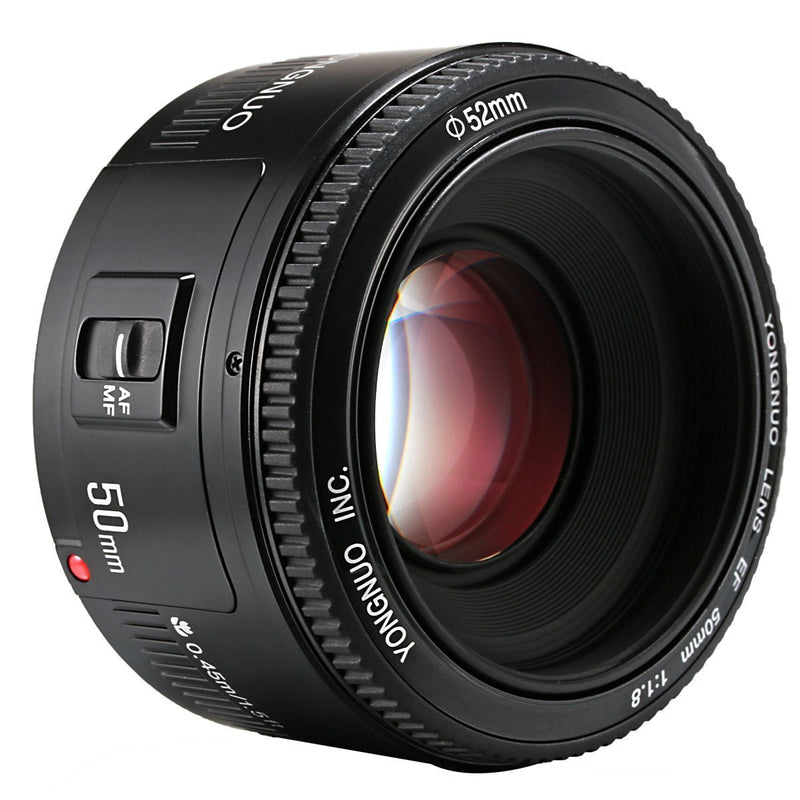 Yongnuo YN 50mm F/1.8 AF/MF Large Aperture Auto Focus Lens for Canon EF Mount EOS Camera - FOMITO.SHOP