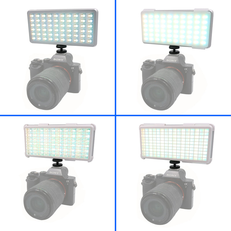 NiceFoto TC-168 RGB.W Bi-color 2800-9900K 10W Pocket LED Video Light Built-in Li-ion Battery