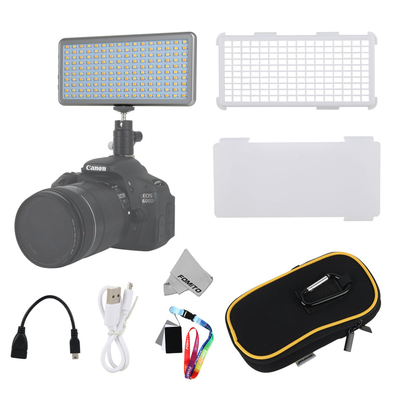 NiceFoto SL-120A Pocket Bi-color LED Video Light 3200K-6500K Built-in 4000mAh Lithium Battery