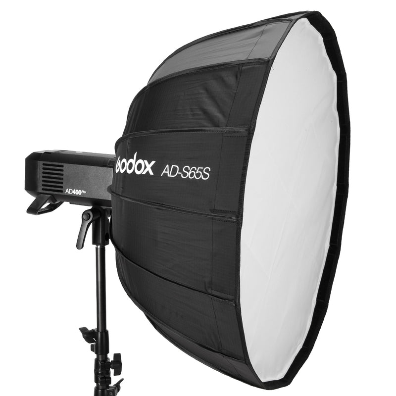 Godox 65cm AD-S65S Softbox Inside Silver Deep Parabolic Softbox with Grid for AD400PRO AD300Pro