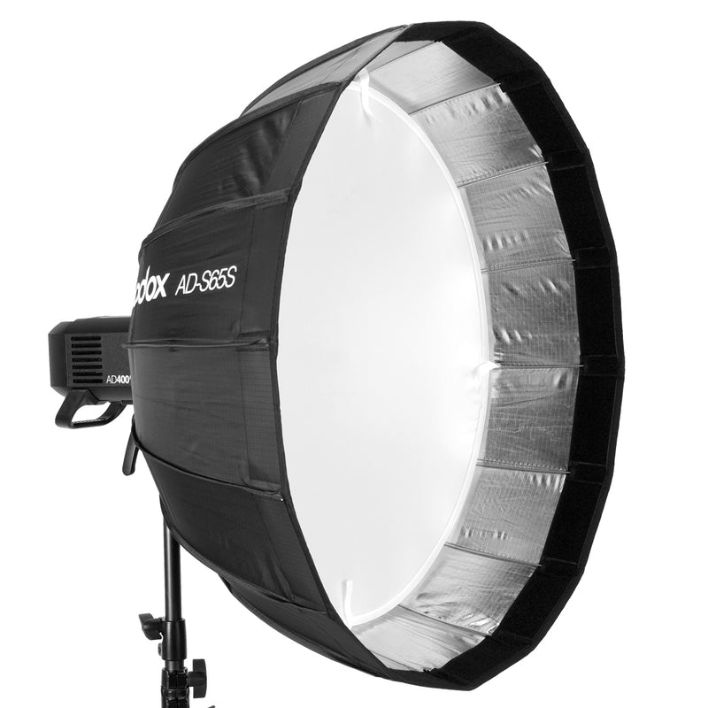 Godox 65cm AD-S65S Softbox Inside Silver Deep Parabolic Softbox with Grid for AD400PRO AD300Pro