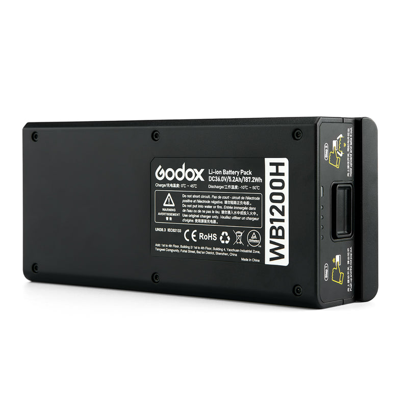 Godox WB1200H 36V 5200mAh High-Capacity Li-ion Battery Pack Replacement for AD1200Pro