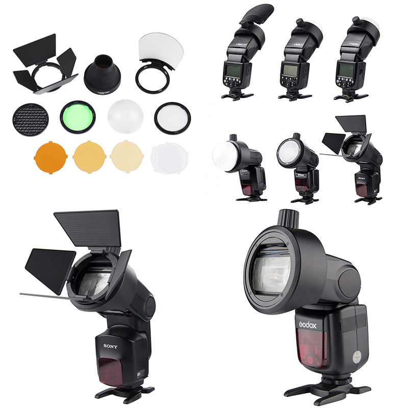 Godox Round Head Accessories Adapter S-R1 for V860II V850II TT685 TT600 Series+AK-R1 Accessories kit