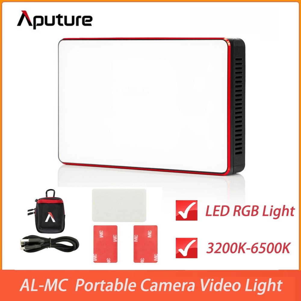 Aputure AL-MC mini light 3200K-5600K Portable LED RGB Light Camera Video Light TLCI/CRI 95+ Video Photography Lighting