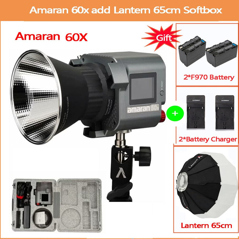 Aputure Amaran Cob 60X 60D LED Video Light Studio LED light 60W Photography Lighting For Camera Video Photo Light