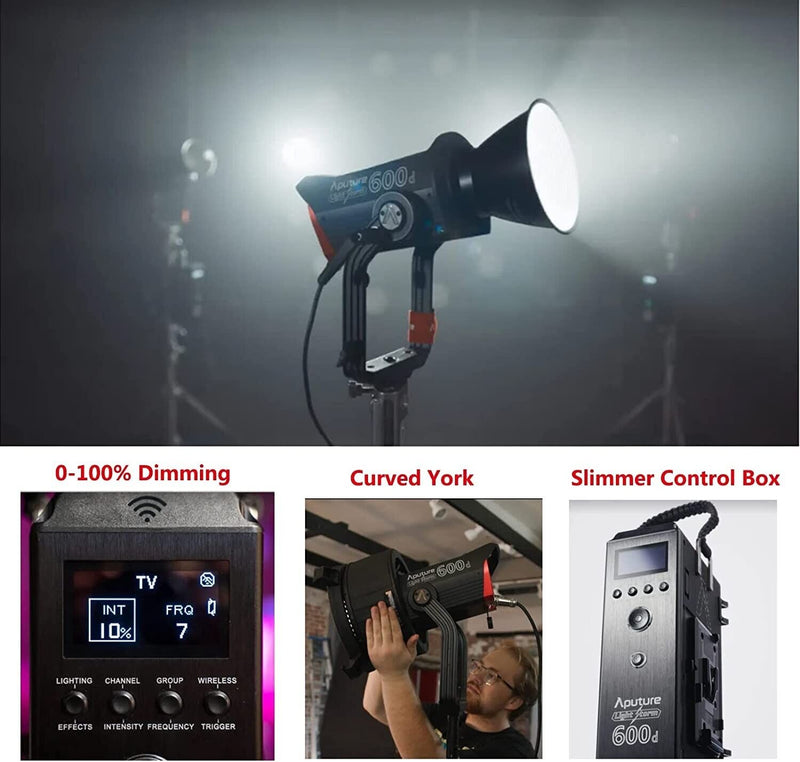 Aputure LS 600D 600W Daylight 5600K LED Video Light (V-Mount) CRI 96+ TLCI 96+ 8 Built-in Lighting FX Support