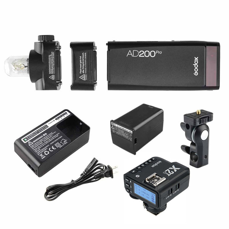 Godox AD200Pro TTL Pocket Flash 200Ws 2.4G HSS 1/8000 2900mAh Li-ion Battery Outdoor Speedlite for Canon Nikon Sony Olympus Fuji