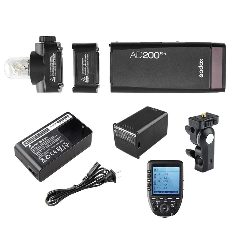 Godox AD200Pro TTL Pocket Flash 200Ws 2.4G HSS 1/8000 2900mAh Li-ion Battery Outdoor Speedlite for Canon Nikon Sony Olympus Fuji