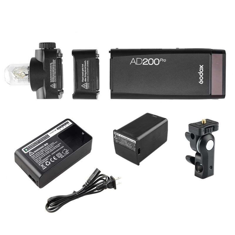Godox AD200Pro TTL Pocket Flash 200Ws 2.4G HSS 1/8000 2900mAh Li-ion Battery Outdoor Speedlite for Canon Nikon Sony Olympus Fuji