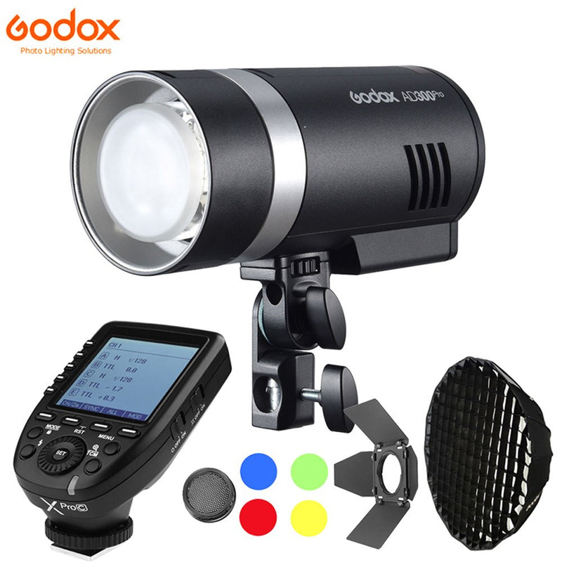 Godox AD300Pro Portable TTL Outdoor Flash 300Ws Bi-color LED Light 2.4G HSS 1/8000 Li-ion Battery Speedlite for DSLR Cameras
