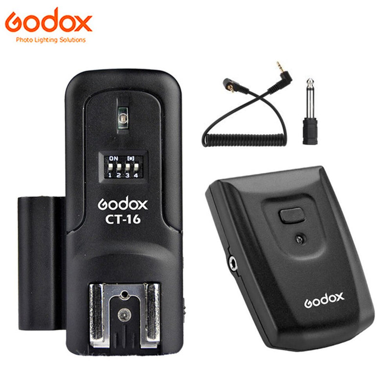 Godox CT-16 Transmitter + Receiver Kit 16 Channels Wireless Studio Strobe Flash Trigger for Camera Canon Nikon Olympus Pentax