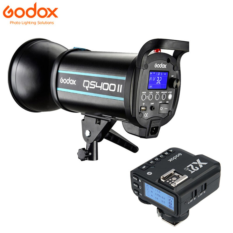 Godox QS400II 400WS / QS600II 600WS / QS800II 800WS / QS1200II 1200WS+ X2T 2.4G Wireless Transmitter Studio Strobe Flash Light