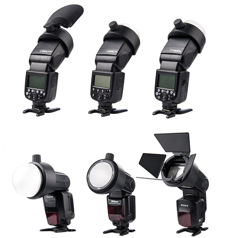 Godox Round Head Accessories Adapter S-R1 for V860II V850II TT685 TT600 Series+AK-R1 Accessories kit