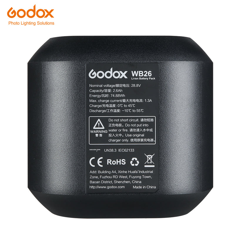 Godox WB26 2.6Ah AD600PRO Lithium battery for AD600PRO AD600 PRO