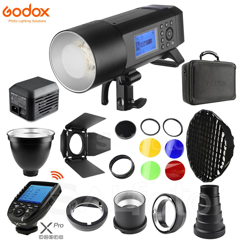 Godox Witstro AD400Pro TTL HSS Outdoor Flash Li-ion Battery 2.4G Trigger Softbox AD-S85S Snoot Reflector Barndoon Speedlight Kit