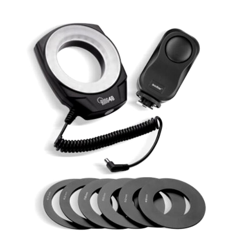 Godox ring48 Close-up Shot Macro Led  Flash Light  + 49mm 52mm 55mm 58mm 62mm 67mm Adapter For Canon Nikon Pentax Olympus
