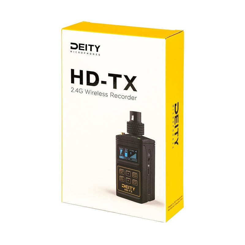 Deity HD-TX Recorder Microphone Live Audio Monitoring Low Inherent Self-Noise with Holster
