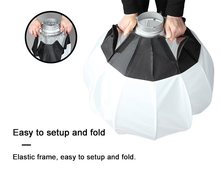 NiceFoto Globe Spherical Softbox 50cm 65cm 80cm Deep Mouth Parabola Design Convience Set up