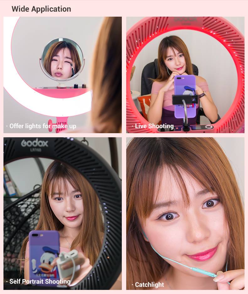 Godox LR160 Ring Light for AD400 Protrait Youtube live streaming