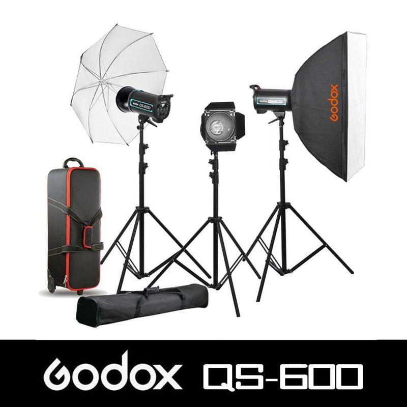 QS-1800watts Softbox / Umbrella / Case / Barndoor Kit - FOMITO.SHOP