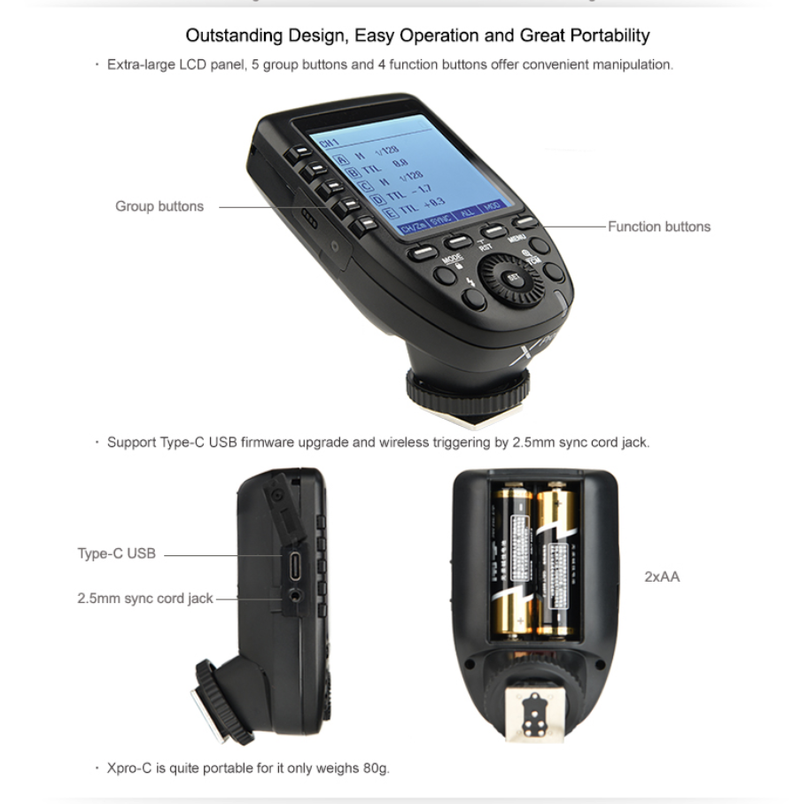 Godox Xpro-C TTL 2.4G TCM Transmitter for Canon - FOMITO.SHOP