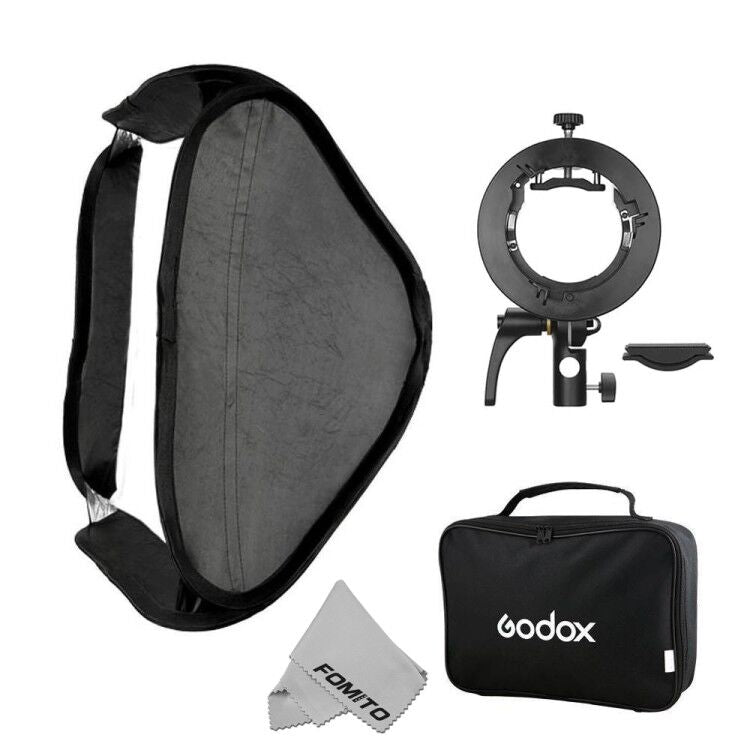 Godox Pro Floading Adjustable Flash Soft Box Kit with S2 Type Bracket Bowen Mount Holder with Bag